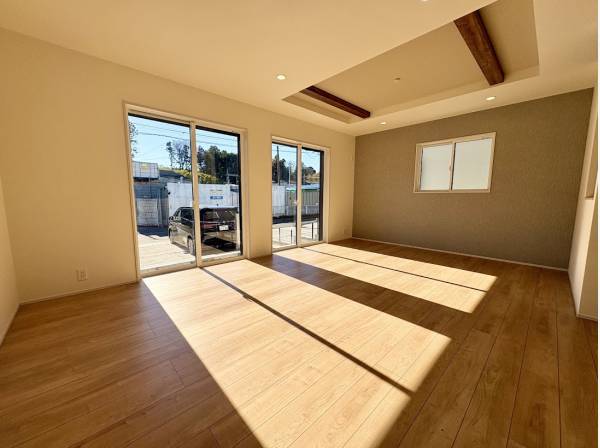 開放感も感じる室内！