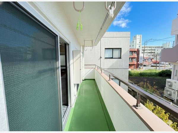 南側に面したバルコニーです。