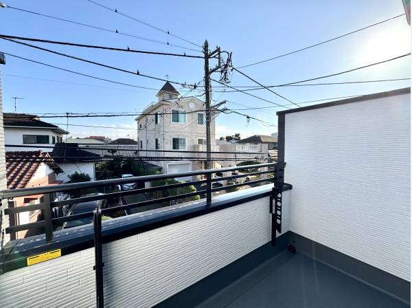 2階のバルコニー