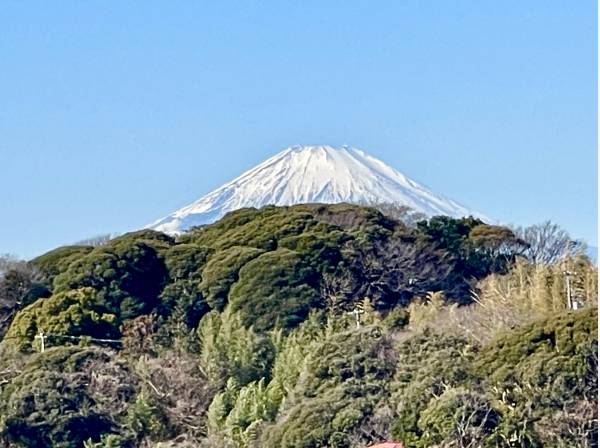 西を見ると富士山