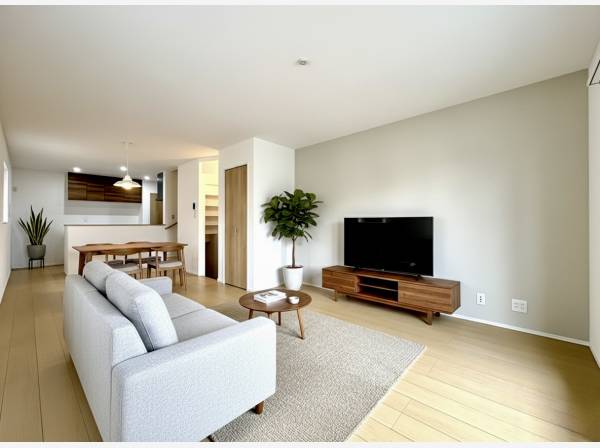 ゆったりとしたLDKです。家具等はCGで作成したイメージです。