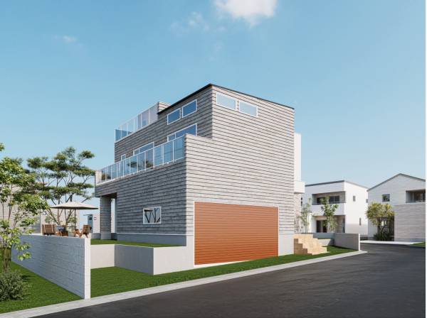 愛車と趣味を詰め込む。七里ガ浜に映える、堂々の邸宅。