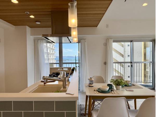 使い勝手の良いアイランドキッチン