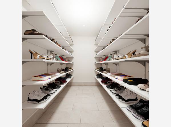 注文住宅並みのシューズクローク！＊完成イメージパース。