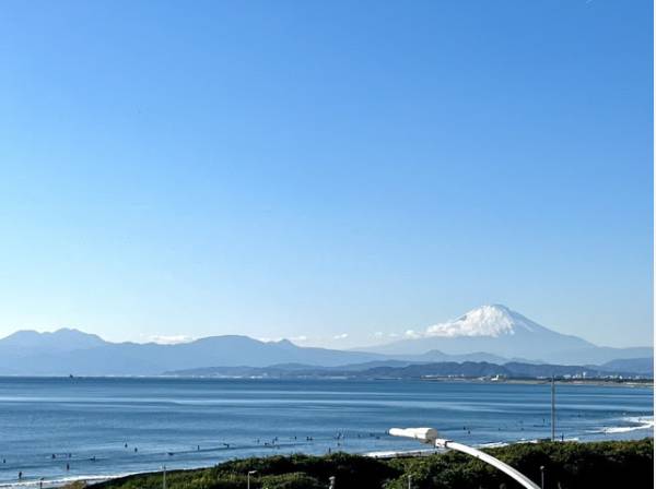 天気の良い日には富士山を贅沢に眺めます。
