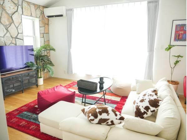 約22帖のLDKは家族が集まってもゆとりある空間です