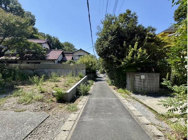 前面道路の様子です。車の通行も可能です。