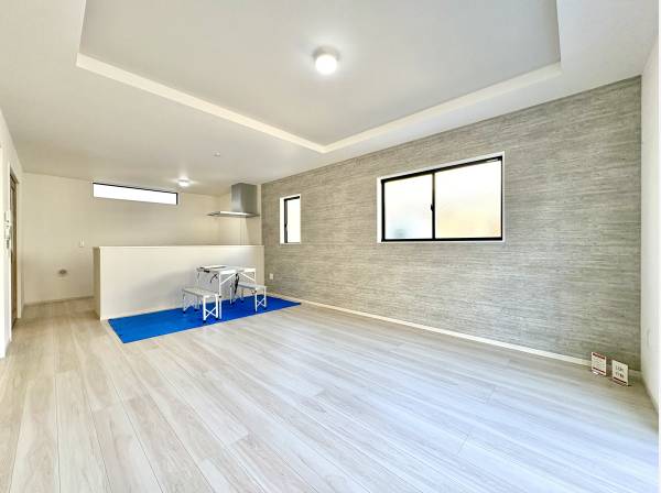 ゆったりと開放的なリビングです。