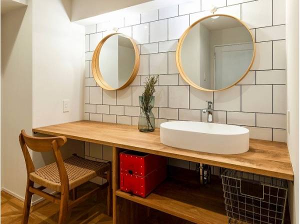 並んで身支度のできるサニタリールーム