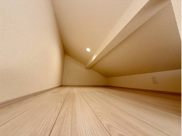 大人が二人寝転べるほどのロフト