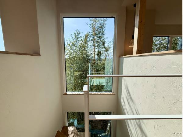 会社から竹林を望む借景！