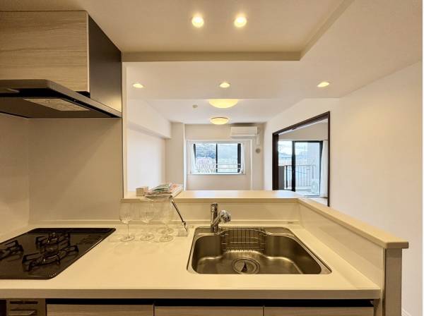 料理をしながら緑景色を楽しめますよ！