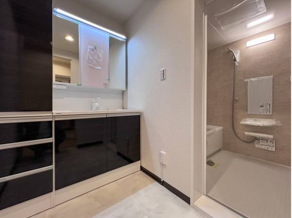 収納たっぷりの洗面化粧台はいつも美しさを保てそうですね