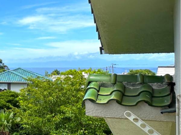 旧家屋からは海が見えました