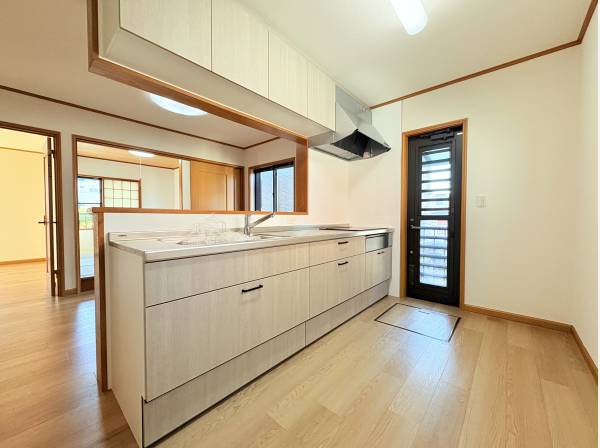 新規交換済みのシステムキッチン