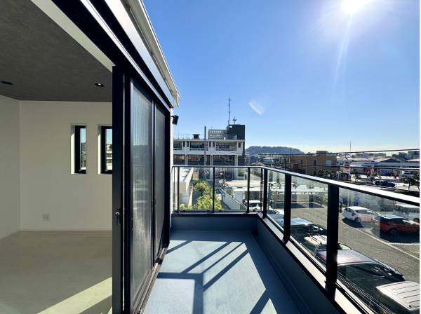 開放感のある心地良いバルコニー