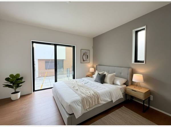 お部屋も南向きで明るい空間(家具はイメージです)