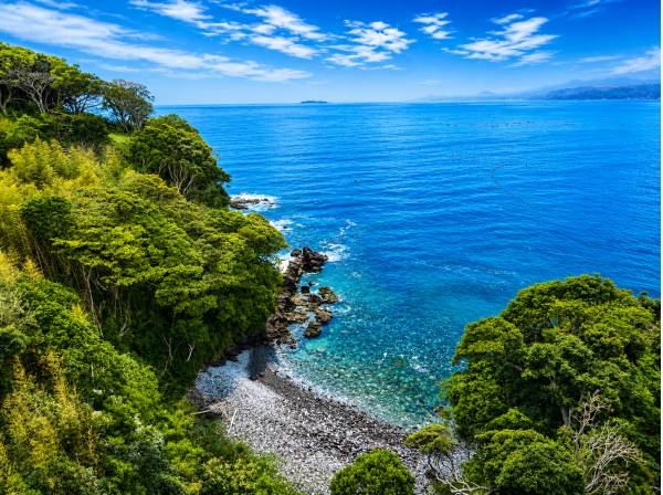 真鶴の海を見下ろす、静寂と開放感に包まれるロケーション。