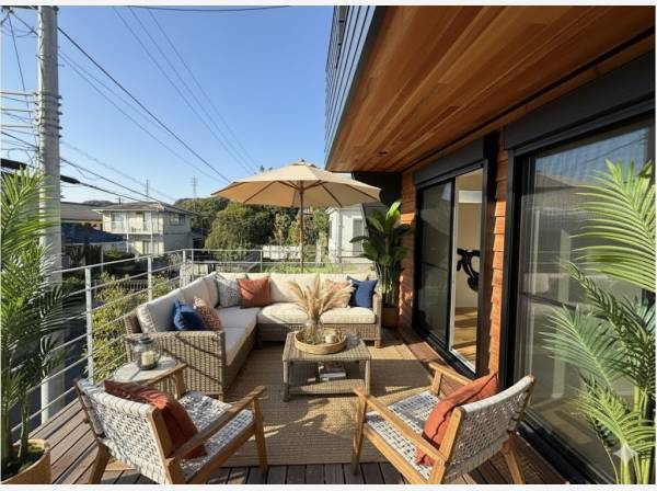 AIによるイメージ画像で家具を配置しています