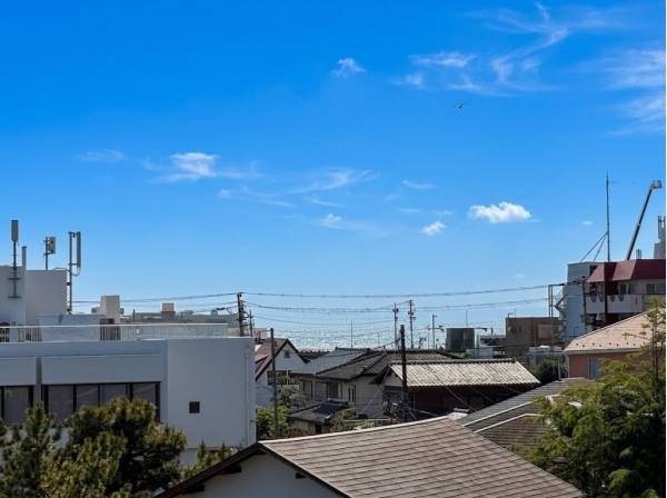 ルーフバルコニーからは海を望む眺望