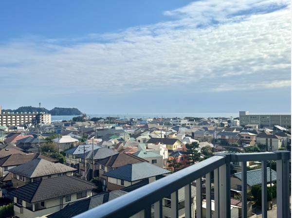 江ノ島と海が見えます