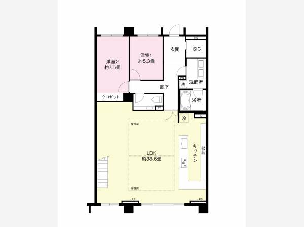 間取り図/別途33.3㎡のルーフバルコニーが付いております