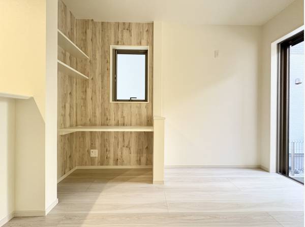 アクセントクロスがお洒落なカウンタースペース♪