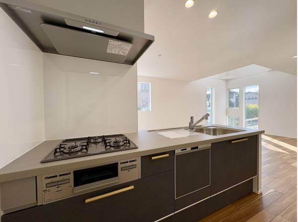 食洗器付きのシステムキッチン