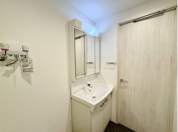 新規交換済みの洗面所