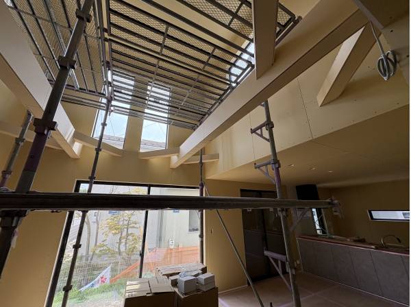 開放感のある大きな吹き抜け！完成が楽しみです！