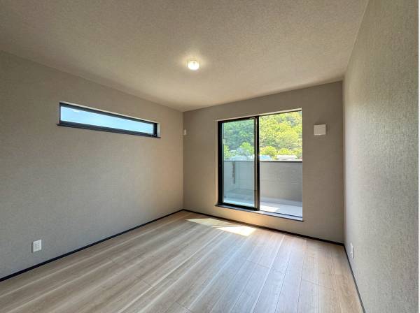 ベッドルームからも緑。