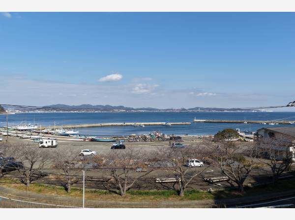 綺麗に水平線を望みます