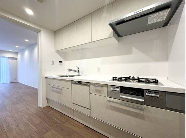 食洗機と浄水器付きのキッチン