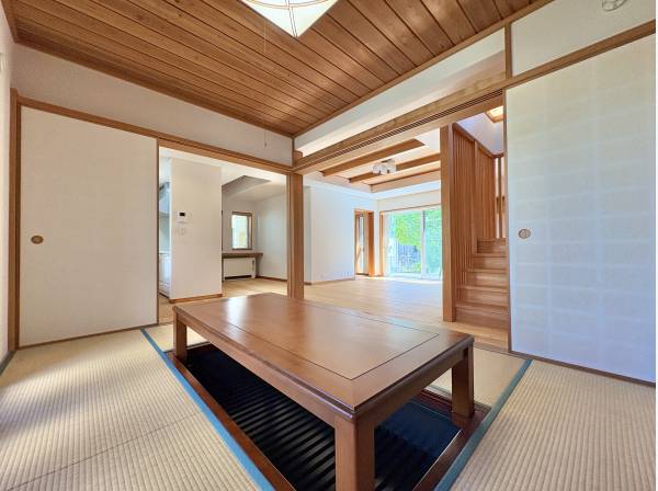 和室には掘りこたつを完備。冬のリラックスタイムをお楽しみください