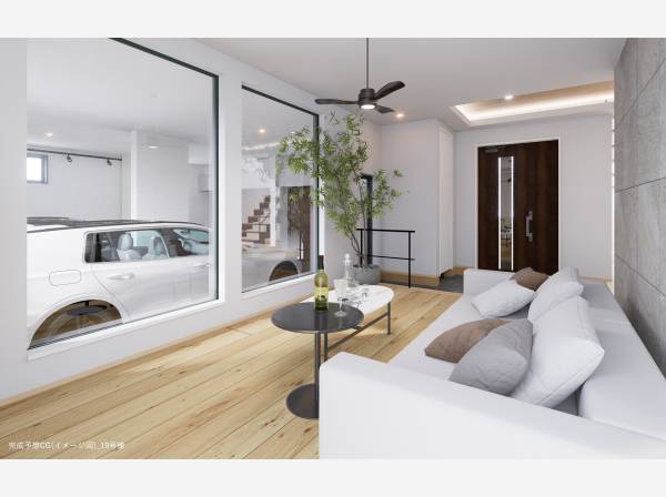 ガレージを眺められる仕様