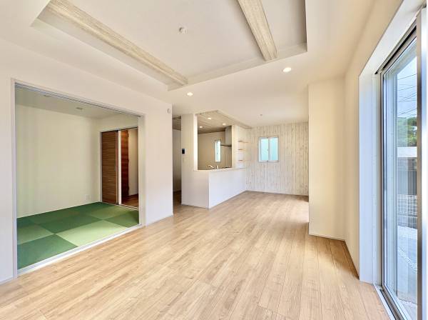 LDKと和室が緩やかにつながります