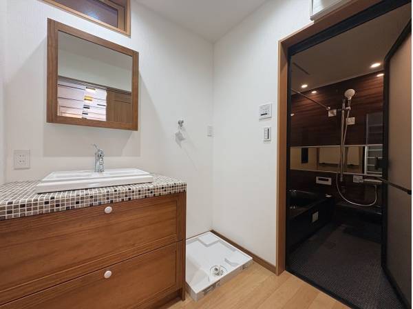 造作洗面がお洒落な洗面スペース！