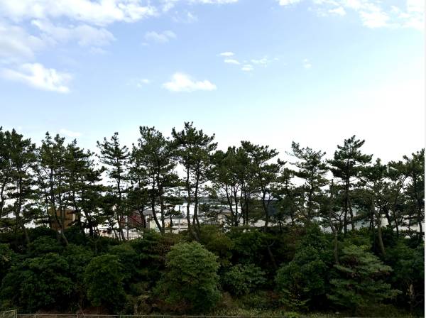 海をチラッと眺める眺望です。