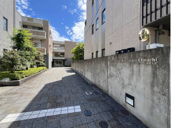緑が寄り添うアプローチが素敵ですね