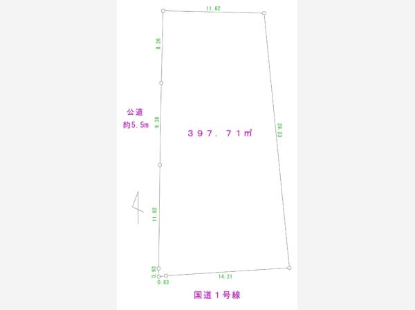 土地面積は397.71㎡（約120坪）