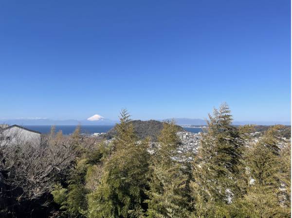 澄んだ空に映える海と富士山を日常に
