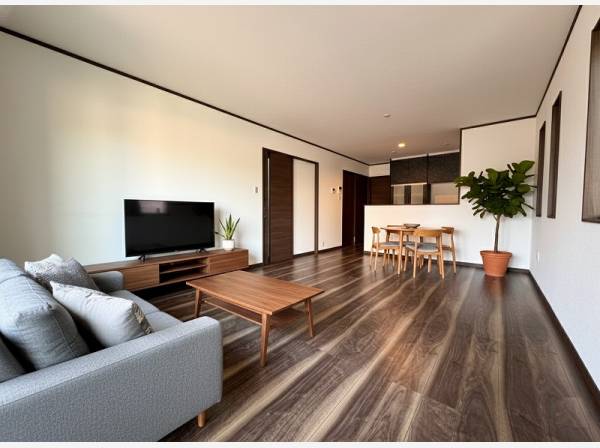 17帖の1階にあるLDKです。※家具はCGによるイメージです