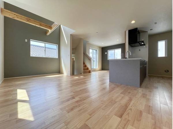 リビングイン階段や吹抜けが開放感を演出