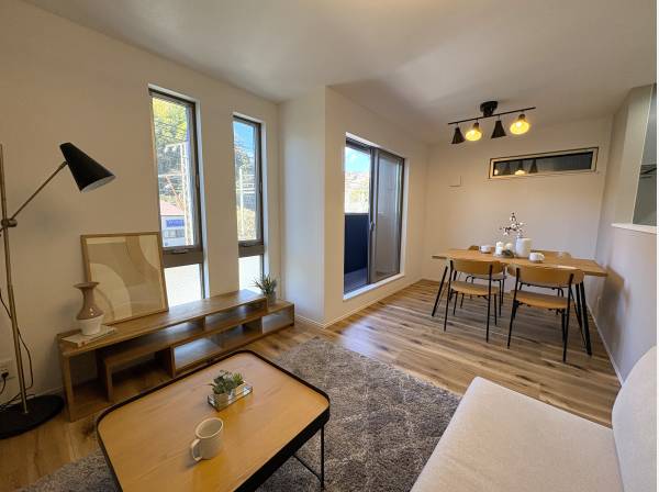 ワンフロアーを贅沢に使ったゆとりのリビング