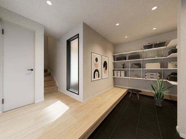 エントランスは収納もたっぷりです！※イメージパースになります