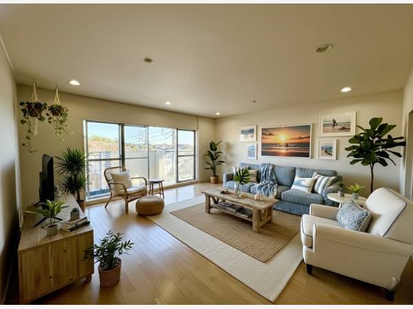 広々としたリビングルーム※家具などはイメージです