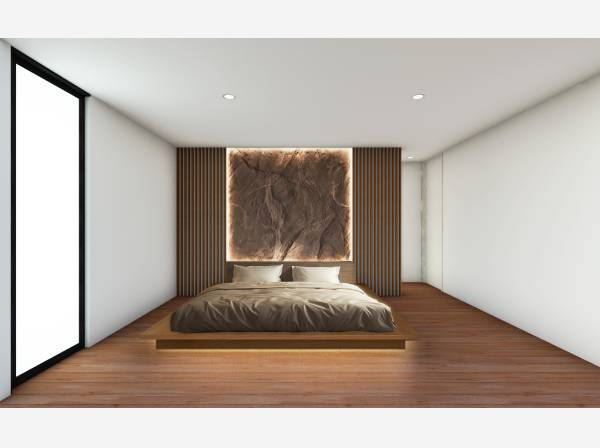 寝室からはシャワーブースとビューバスにつながります