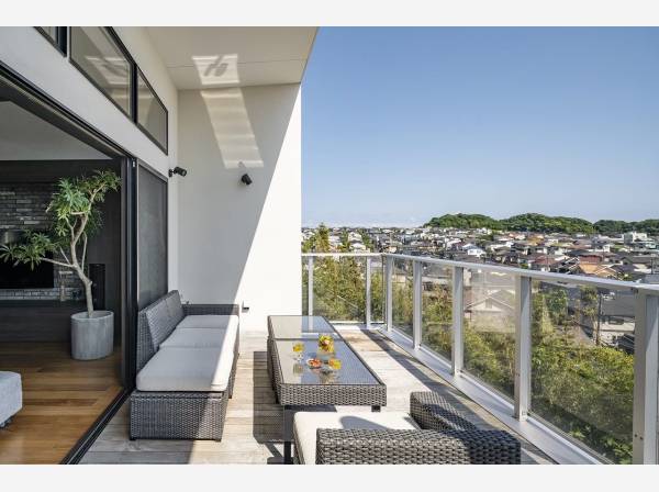 リゾートホテルのようなバルコニー