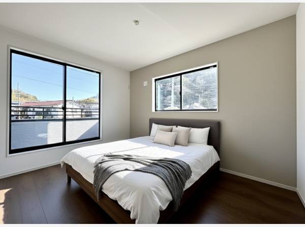 洋室です。全4部屋ございます。家具等はCGで作成したイメージです。