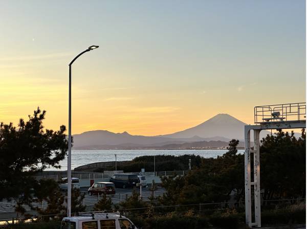 サンセットタイムには雄大な富士山を楽しむことができます
